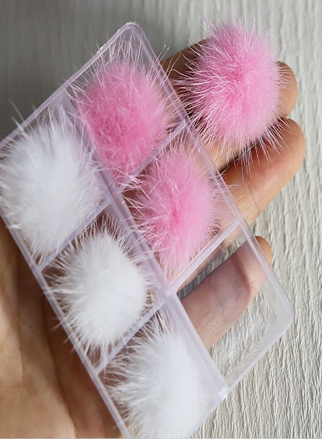 ccHuDE 12 Pcs 3D Nail Pom Balls Fluffy Balls Nail Charms Magnetic Nail Pom Pom Detachable Nail Balls Soft Nail Plush Ball Manicure Tips Decoration for Nail Art DIY - Image 5